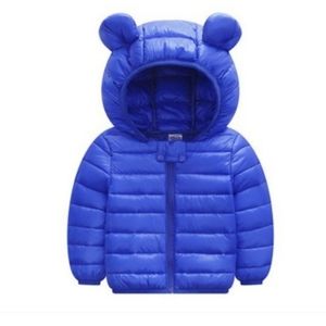 PatPat Blue Kids Puffer Jacket with Ears